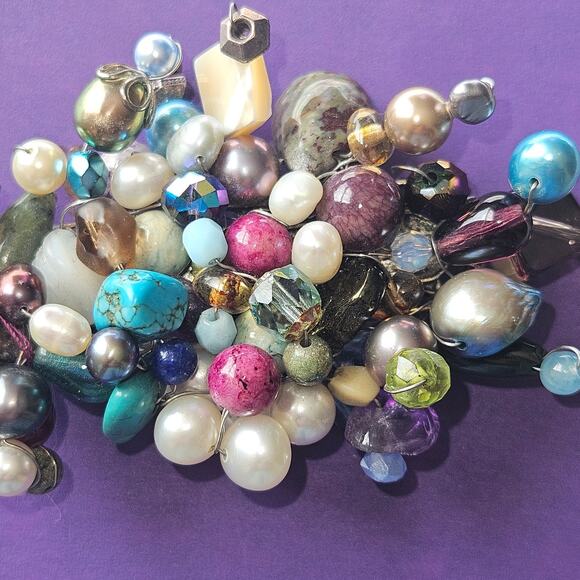 New! One of A Kind Cluster Brooch - Handmade by K Journey - Picture 2 of 3